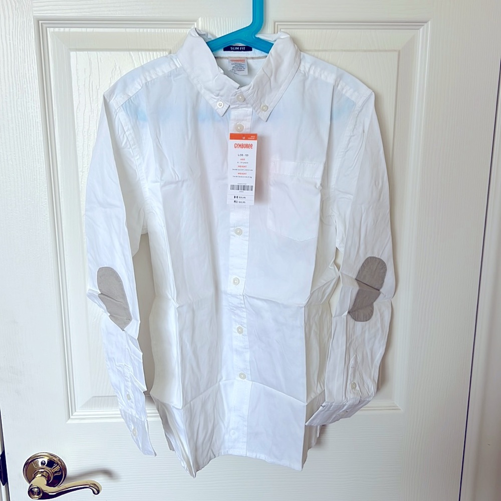 Gymboree boy’s white shirt （small stains) size 10-12